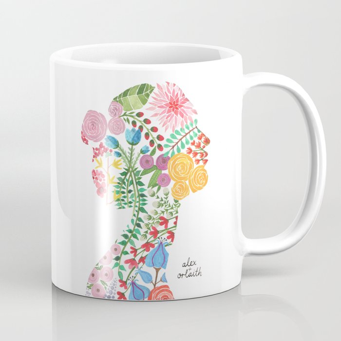 Floral Silhouette Coffee Mug