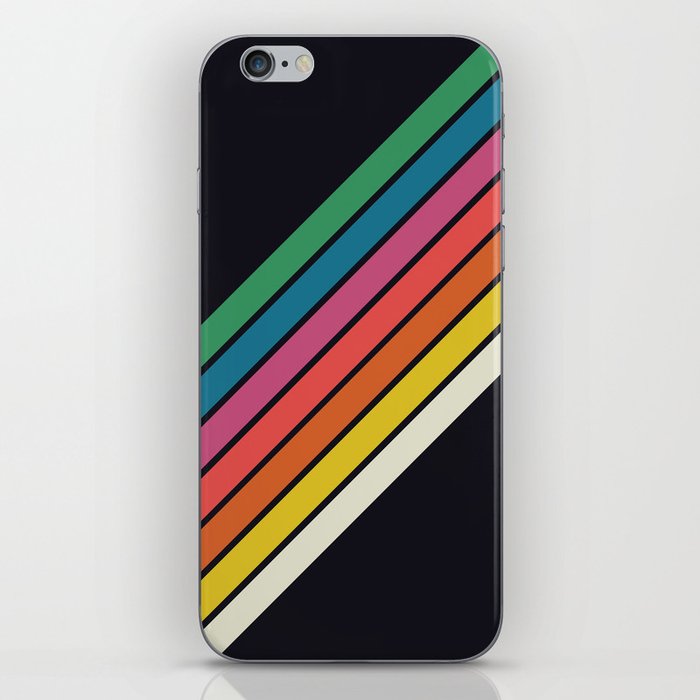 7 Classic Colorful Summer Style Retro Stripes iPhone Skin