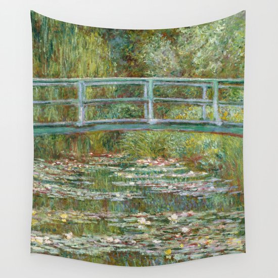 Claude Monet Bridge Over A Pond Of Water Lilies Wall Tapestry By