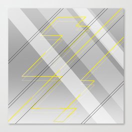 blanco y negro diagonal Canvas Print