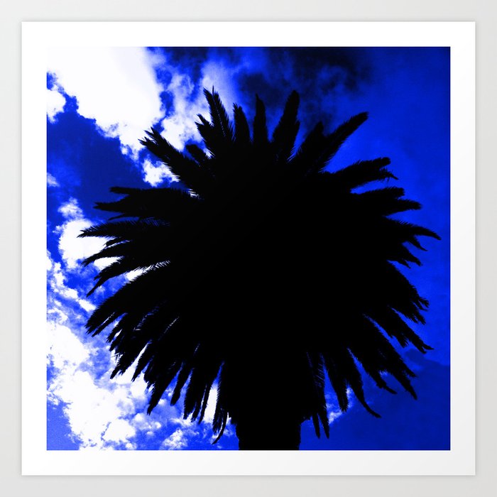 Palm Tree Silhouette - Groove Of Midnight Art Print
