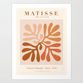 Exhibition poster Henri Matisse-Galerie Maeght-Paris 1934. Art Print