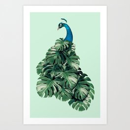 MONSTERA BIRD Art Print