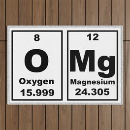 OMG Chemical Elements Funny Oxygen Magnesium Outdoor Rug