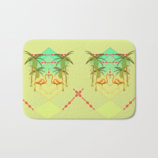 go flamingo, go ! Bath Mat