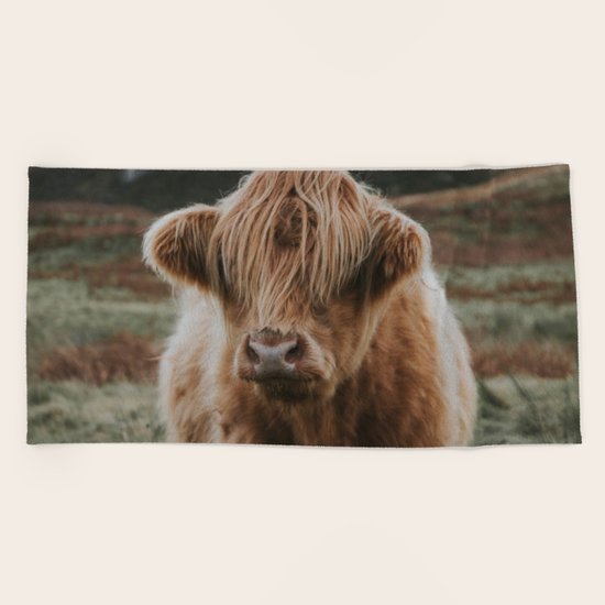Folk Cow Beach Towel
