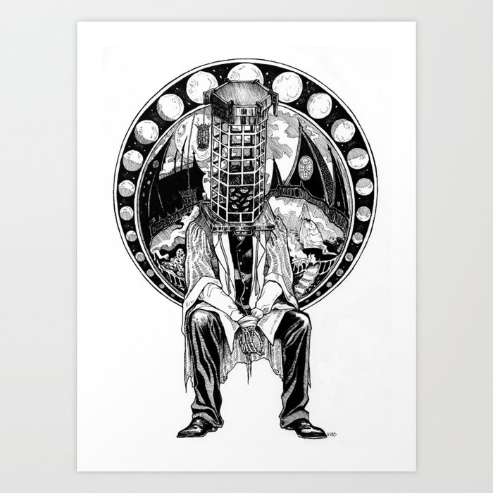 The Nightmare of Mensis Art Print by Shields Society6
