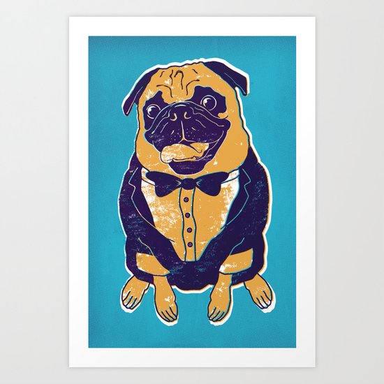 Henry the Pug Art Print