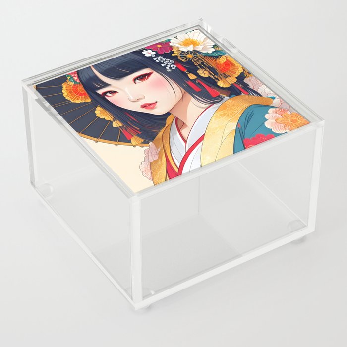 Beautiful geisha image Acrylic Box