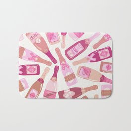 French Champagne Collection – Pink Bath Mat | Gold, Champagne, Celebrate, Metallic, Girl, Wine, Celebration, Empowerment, Fun, Painting 