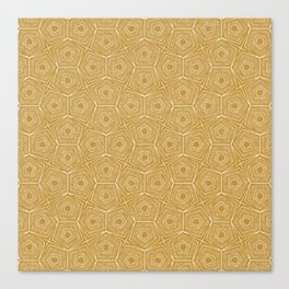pentagon and stars - mustard Canvas Print