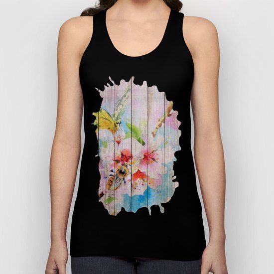 Spring on Wood 01 Unisex Tank Top