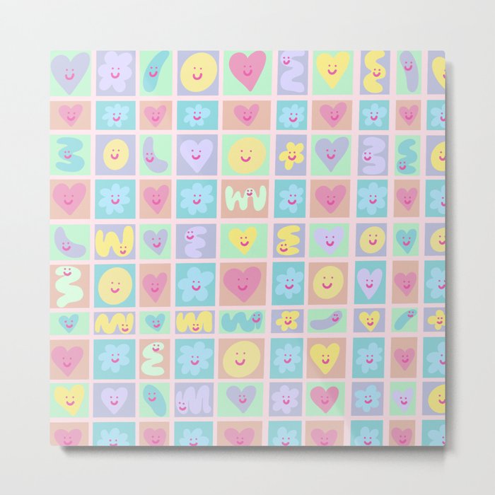 Love Candies -  edition one, yellow, pink, purple, blue Metal Print