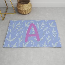 Lilac Letter A Area & Throw Rug
