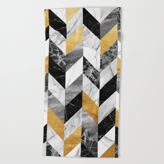 Marble Pattern Beach Towel