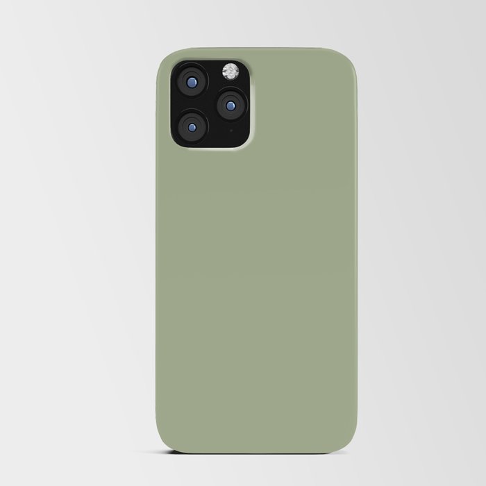 The Light Sage Green Solid iPhone Card Case