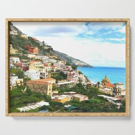 Amalfi Coast in Positano Italy Serving Tray