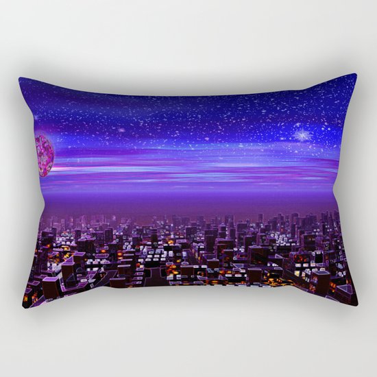 Spaceport Sunset Rectangular Pillow