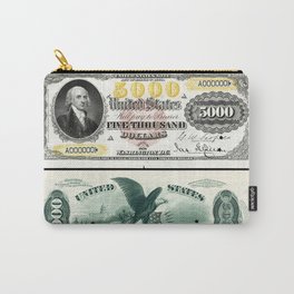 James Madison US 5000 (1878) Carry-All Pouch | Usnote, Papercurrency, Uspresident, Vintage, Banknote, 5000, Currency, 1870S, Money, Photo 
