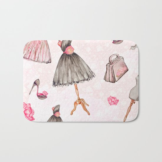 Black dress fashion #1 Bath Mat