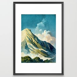 Fresh morning mountainside Framed Art Print
