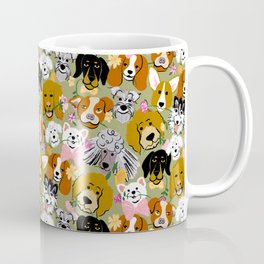Doggone Sweet Adorable Dog and Flower Pattern Coffee Mug