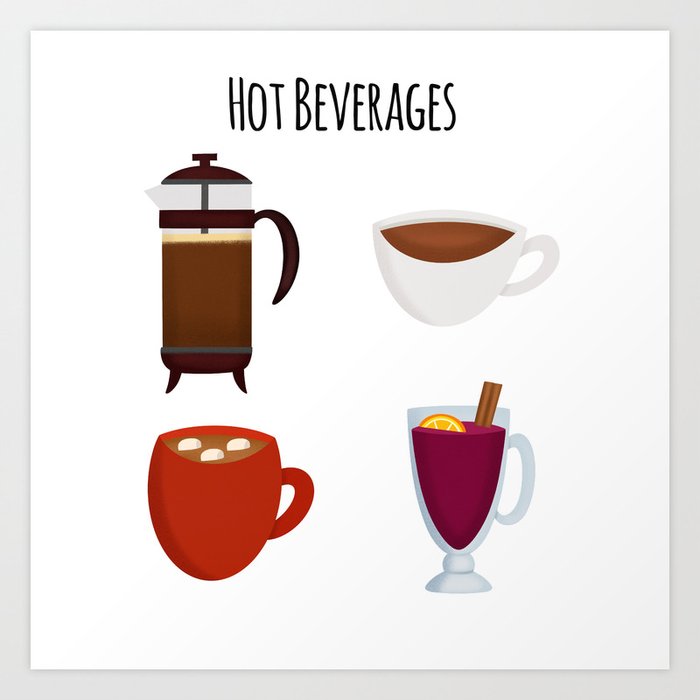 Hot Beverages Art Print By Nicolewilson Society6