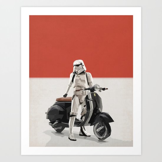 Vespa Troooper Art Print