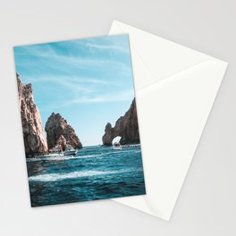 Mexico Photography - Ocean Surrounded By Majestic Hills Stationery Card