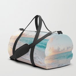 Beautiful tropical turquoise sandy beach photo Duffle Bag