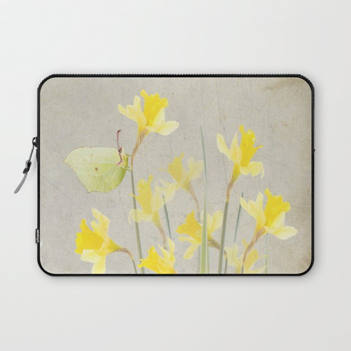 Daffodils and brimstone Laptop Sleeve