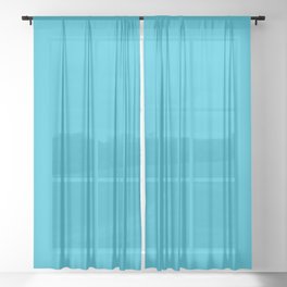 Caribbean Blue Sheer Curtain