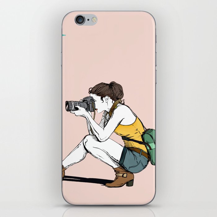 Click Away Chick iPhone Skin