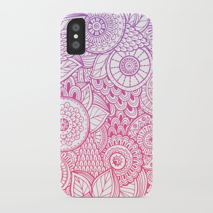 colorful abstract flower iPhone Case