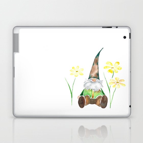 Gnome & Flowers Laptop & iPad Skin