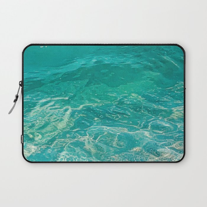 Blue Ocean Water Pattern -  Dive Into the Blue Ocean Laptop Sleeve