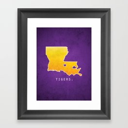 Louisiana State Tigers Framed Art Print