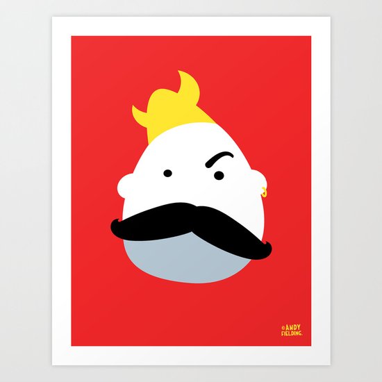 Moustache Viking Art Print