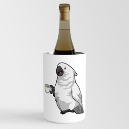 Parrot with Cup of Coffee Wine Chiller