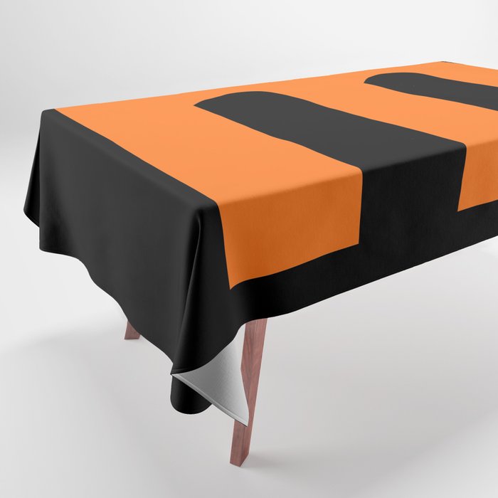 letter M (Orange & Black) Tablecloth