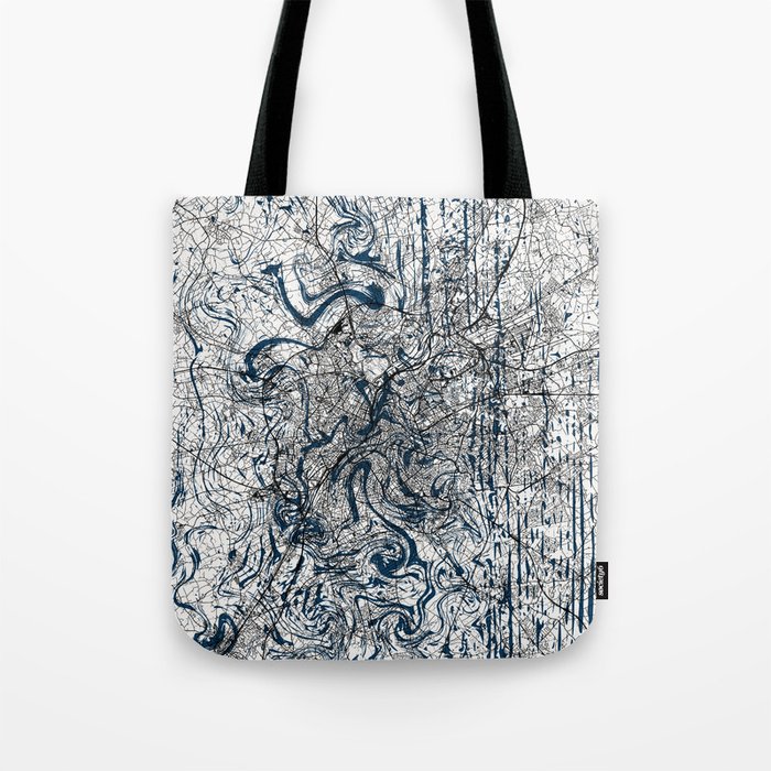 Brussels, Belgium - Aesthetic Map Design Tote Bag