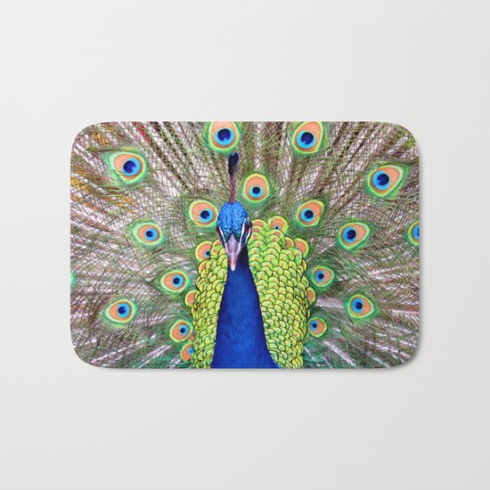 Proud Peacock Bath Mat
