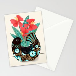 Canna Lily Plant in A Bird Pot  Stationery Cards