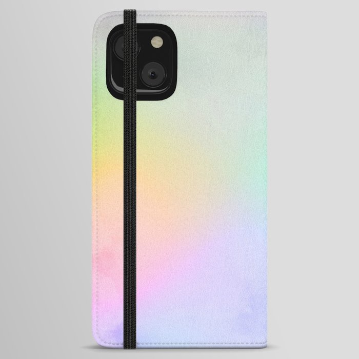 Rainbow watercolor background iPhone Wallet Case