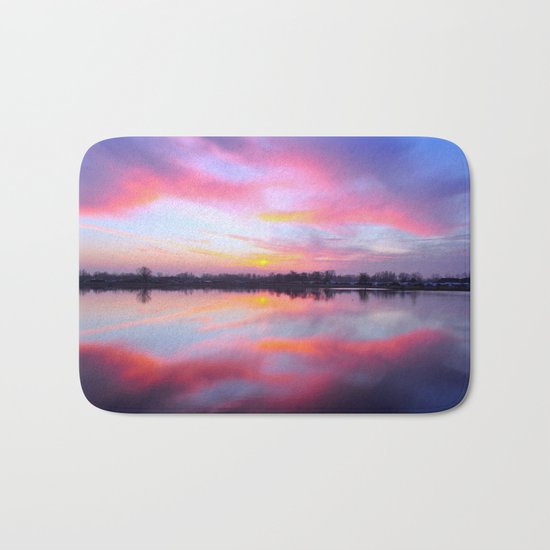 Sunset Lake Bath Mat