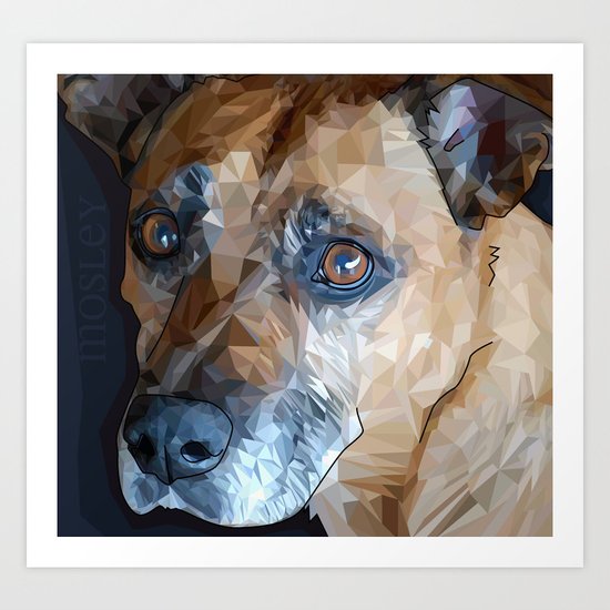 Mosley Dog Art Print