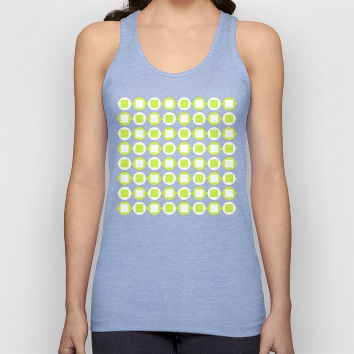 Lime Green Contemporary Bead Pattern Tank Top
