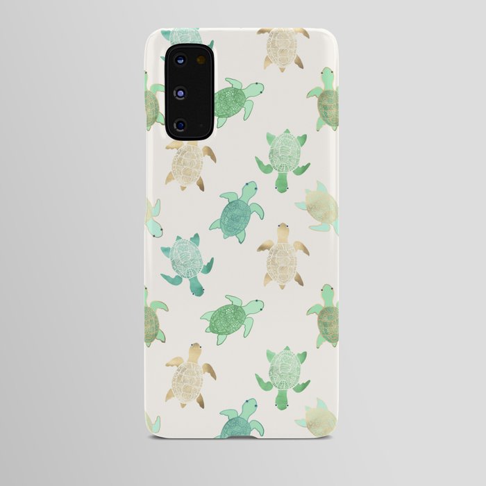 Gilded Jade Mint Turtles Android Case By Tangerine Tane Society6