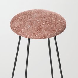 Luxury Rose Gold Sparkly Sequin Pattern Counter Stool