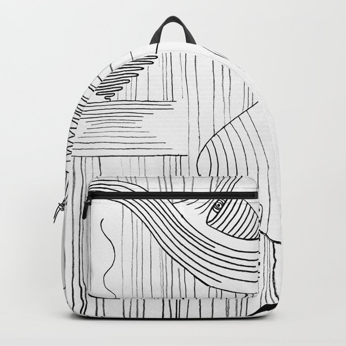 Abstract Line Lady Backpack